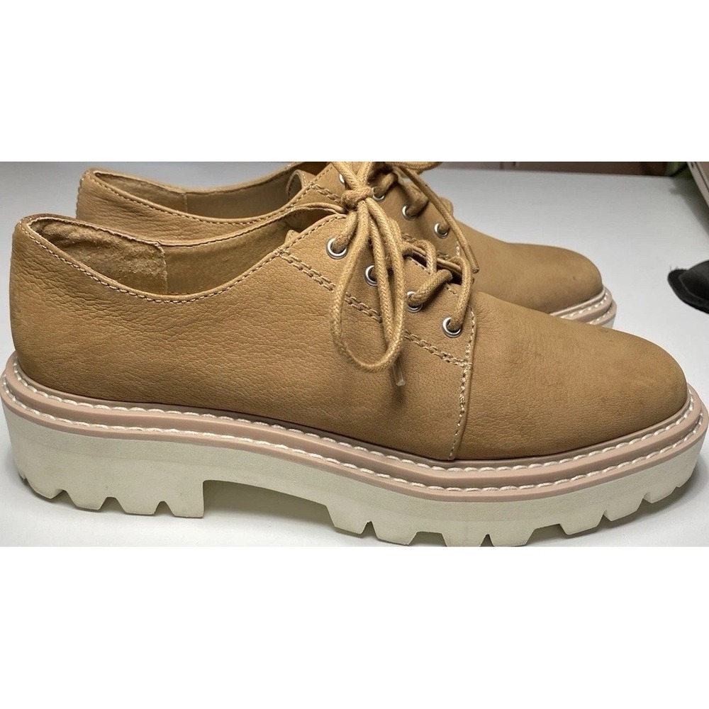 Whiskey Brown Platform Oxford Dolce Vita Womens Derby Shoes Leather 7.5M Brown - Picture 8 of 9